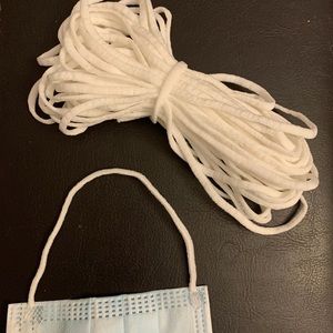 Elastic Cord for Sewing - 1/8 inch - 3 mm - white